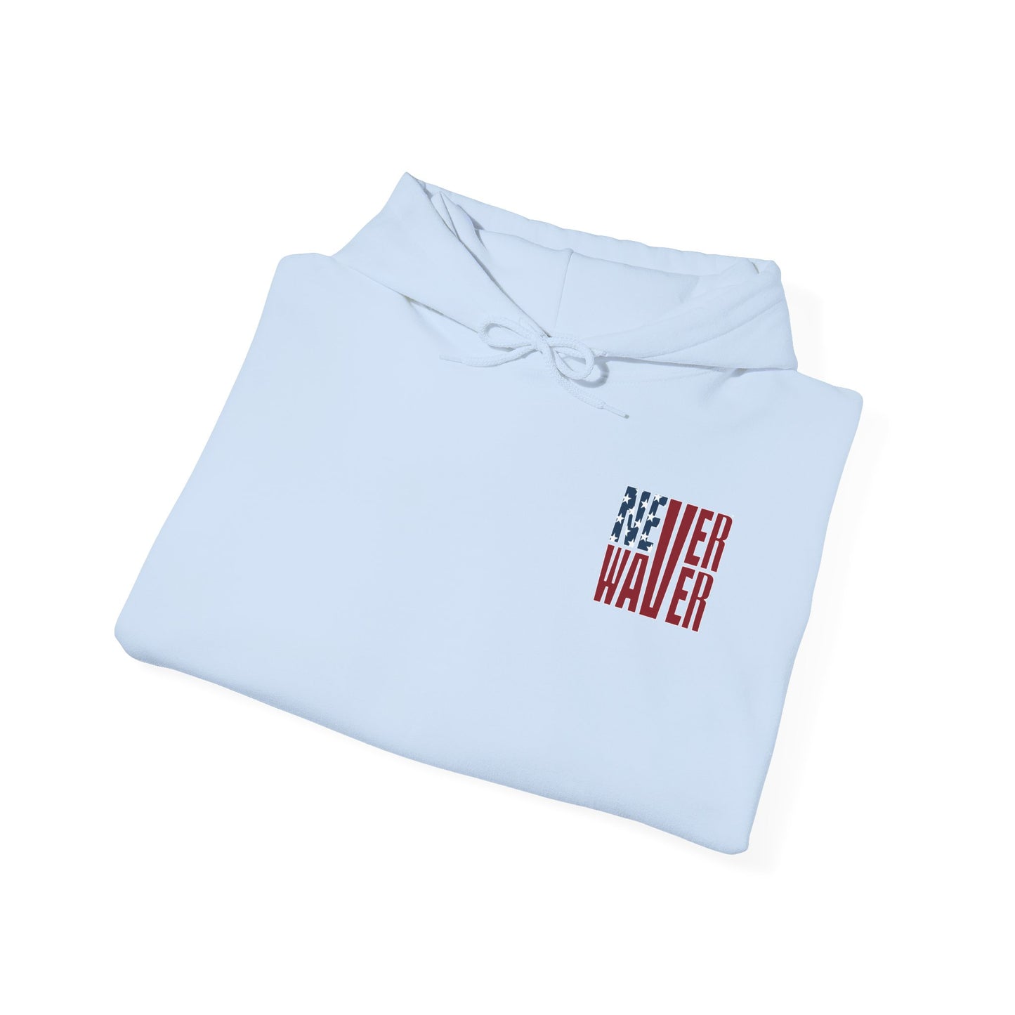 Unisex Heavy Blend™ Hoodie - 'New York Fans Never Waver' American Flag Design - Never Waver