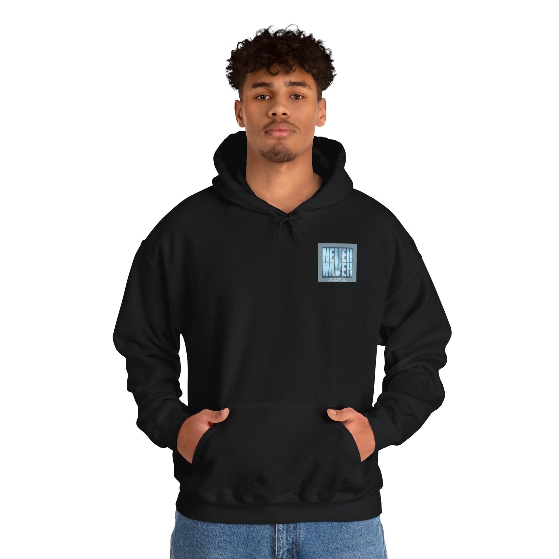 Cozy Unisex Hooded Sweatshirt - "Never Waver" Motivational Design - Never Waver