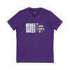 Unisex V-Neck Tee - Never Waver TE: [] TEAMO [X} Tequila T-Shirt - Never Waver