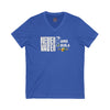 Unisex V-Neck Tee - Never Waver TE: [] TEAMO [X} Tequila T-Shirt - Never Waver