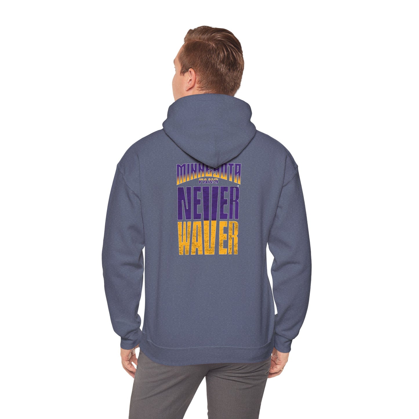Unisex Heavy Blend™ Hoodie - "Minnesota Fans Never Waver" Design for Comfort and Motivation - Never Waver