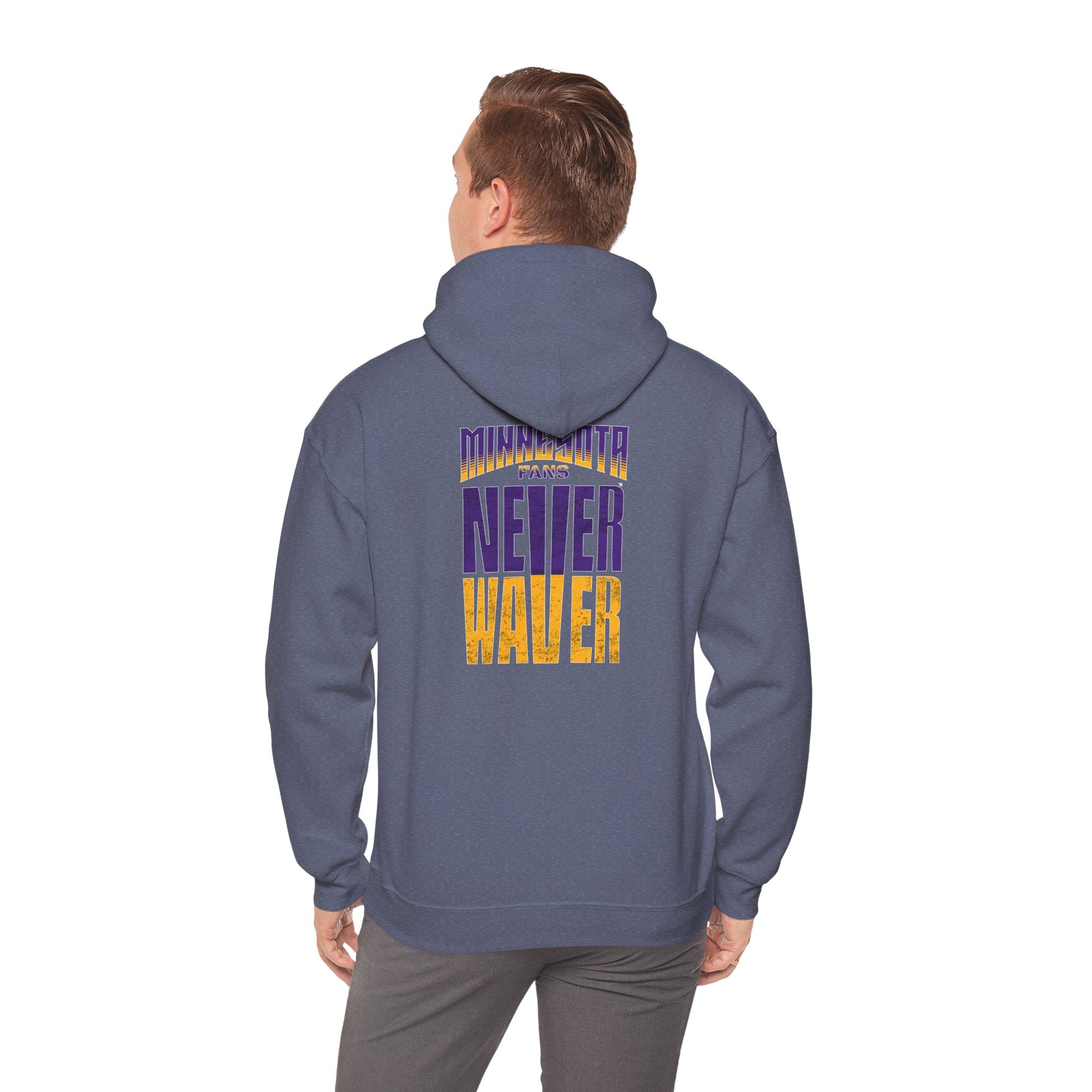 Unisex Heavy Blend™ Hoodie - "Minnesota Fans Never Waver" Design for Comfort and Motivation - Never Waver