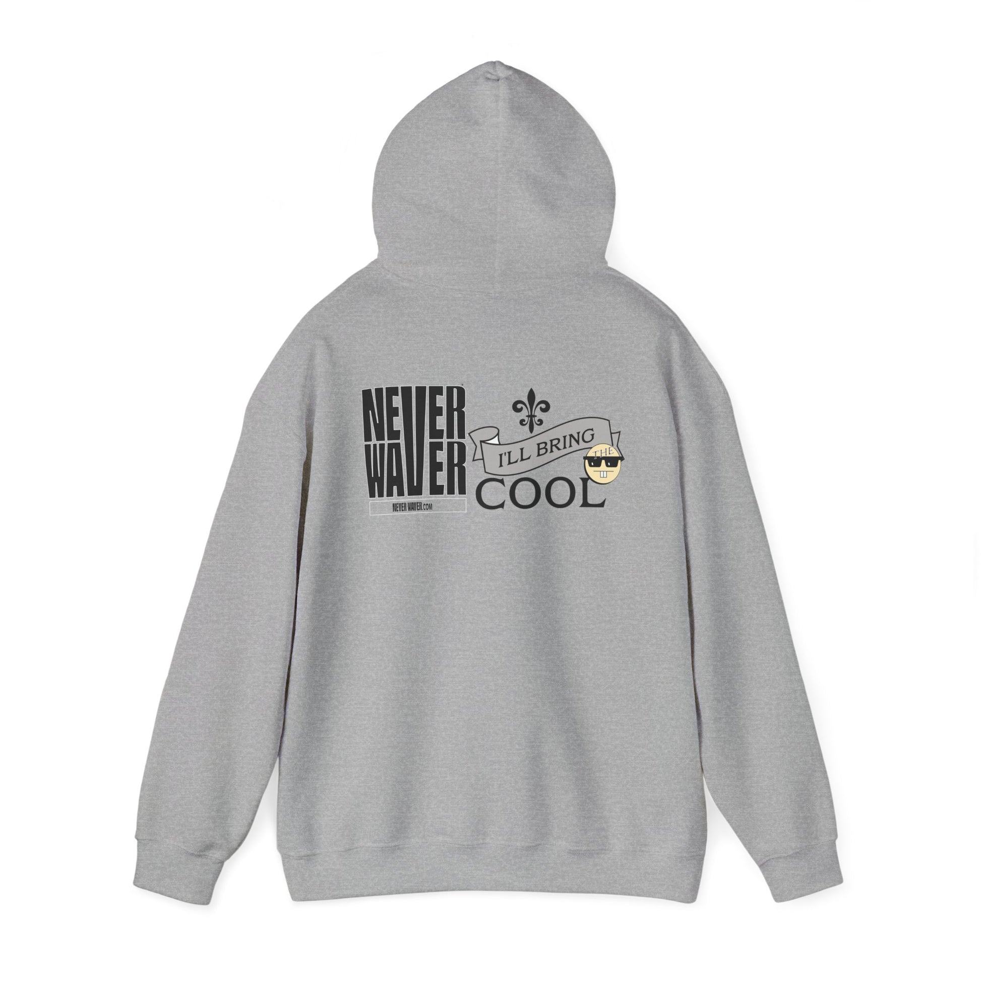 Unisex Heavy Blend™ Hooded Sweatshirt - "Never Waver I'll Bring The Cool" Inspirational Hoodie - Never Waver