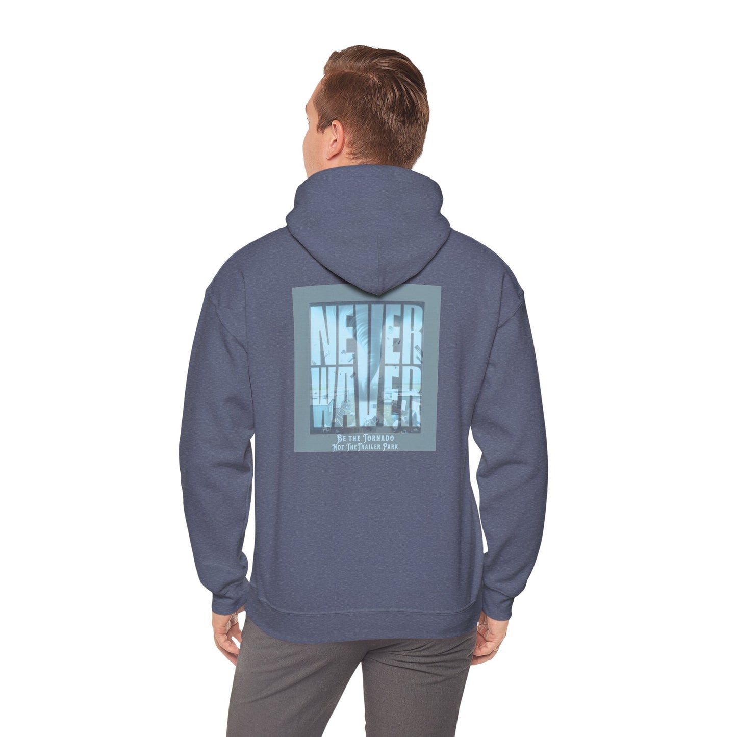 Cozy Unisex Hooded Sweatshirt - "Never Waver" Motivational Design - Never Waver