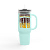 Washington Fans Never Waver W-Leopard Football Insulated Travel Mug, 40oz - Never Waver