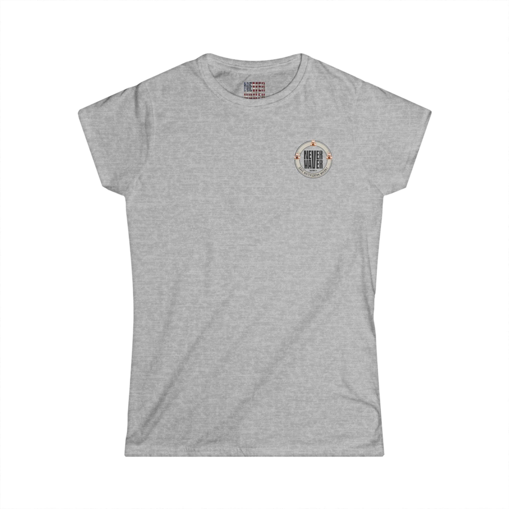 Never Waver Save Water, Drink Whisky Women's Soft Style Tee - - Never Waver
