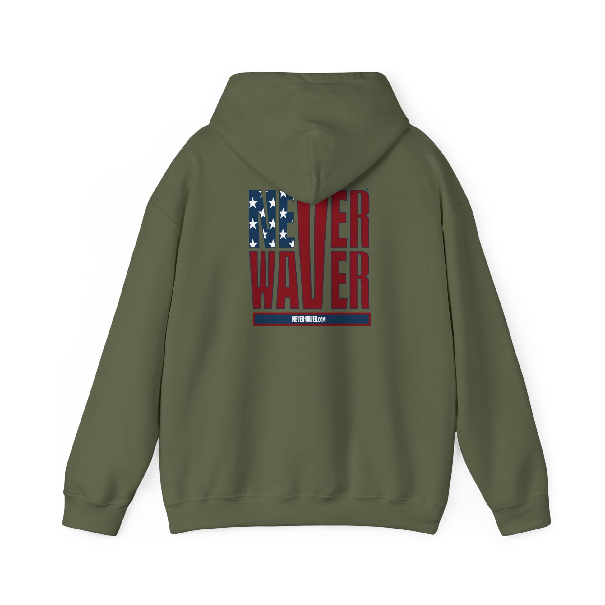 Patriotic Unisex Heavy Blend Hoodie - Never Waver Design - Never Waver