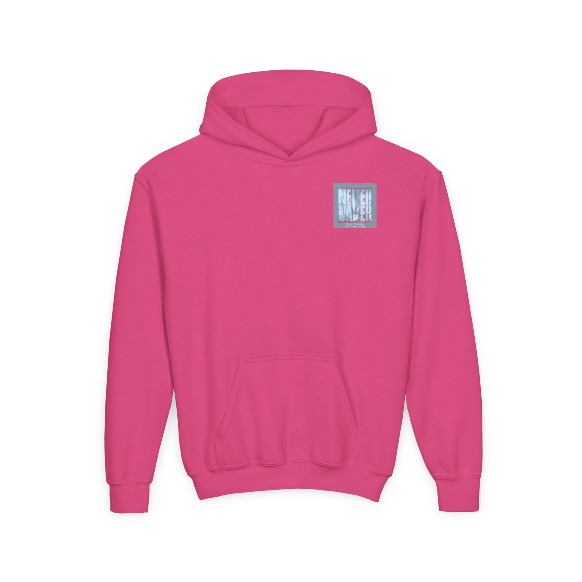 Youth Tornado-Themed Hooded Sweatshirt - "Never Walker" Design - Never Waver