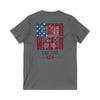 Never Waver Like This Mom V-Neck Tee for Moms - Patriotic Short Sleeve Shirt - Never Waver