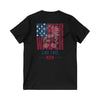 Never Waver Like This Mom V-Neck Tee for Moms - Patriotic Short Sleeve Shirt - Never Waver