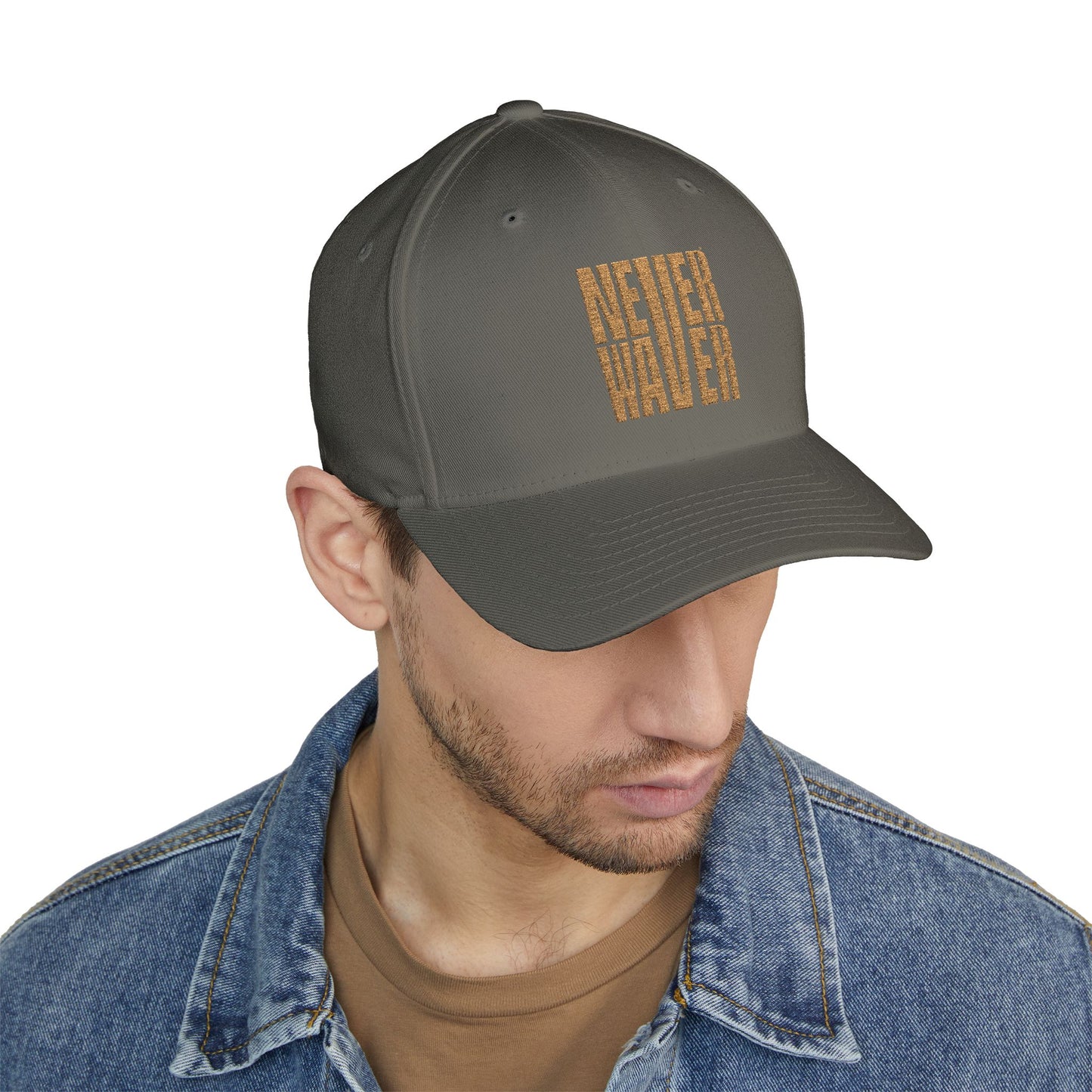 Never Waver Camouflage Embroidered Cap - Perfect for Outdoor Adventures