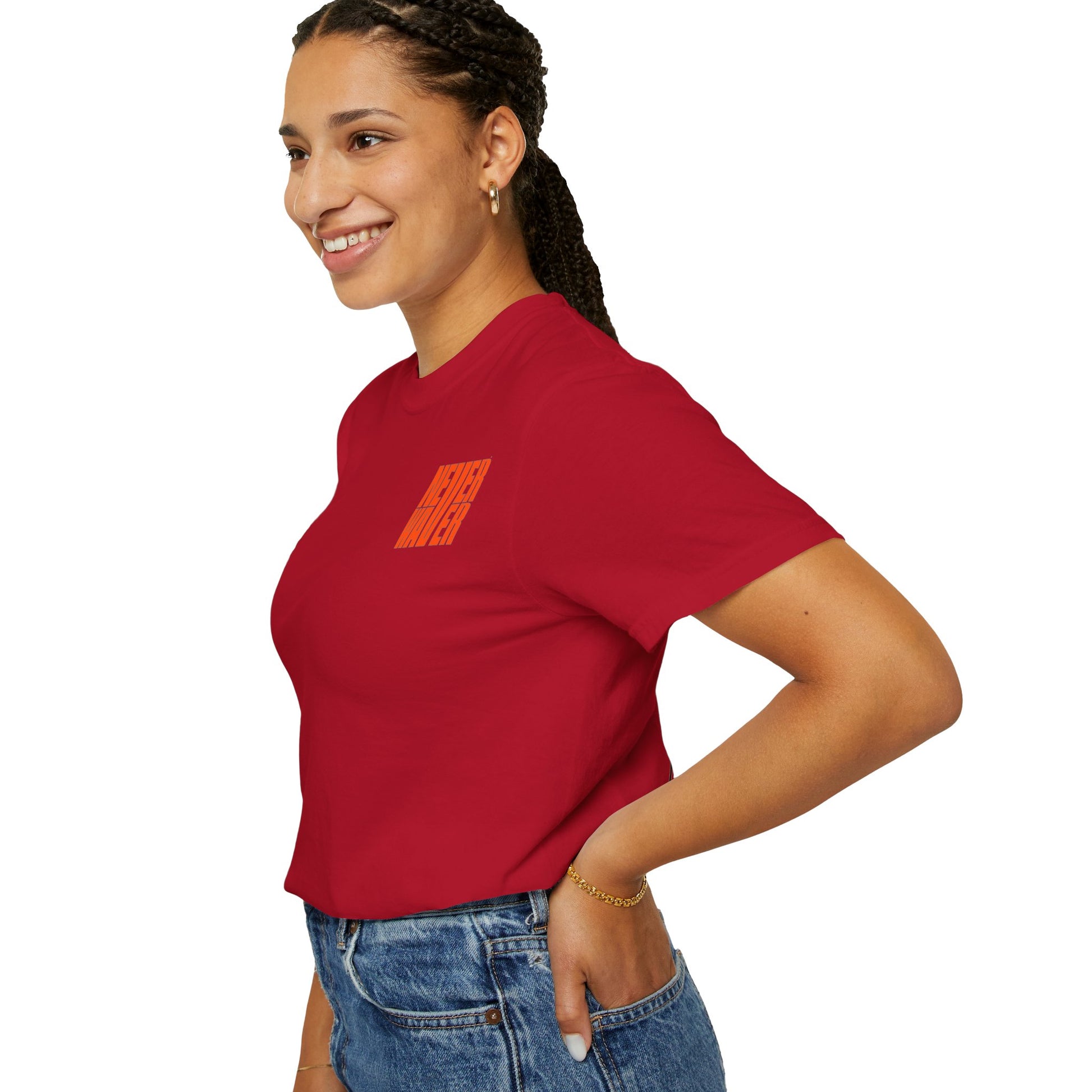 Unisex Garment-Dyed T-Shirt - 'Never Waver Oh Honey I am that Mom' Design - Never Waver