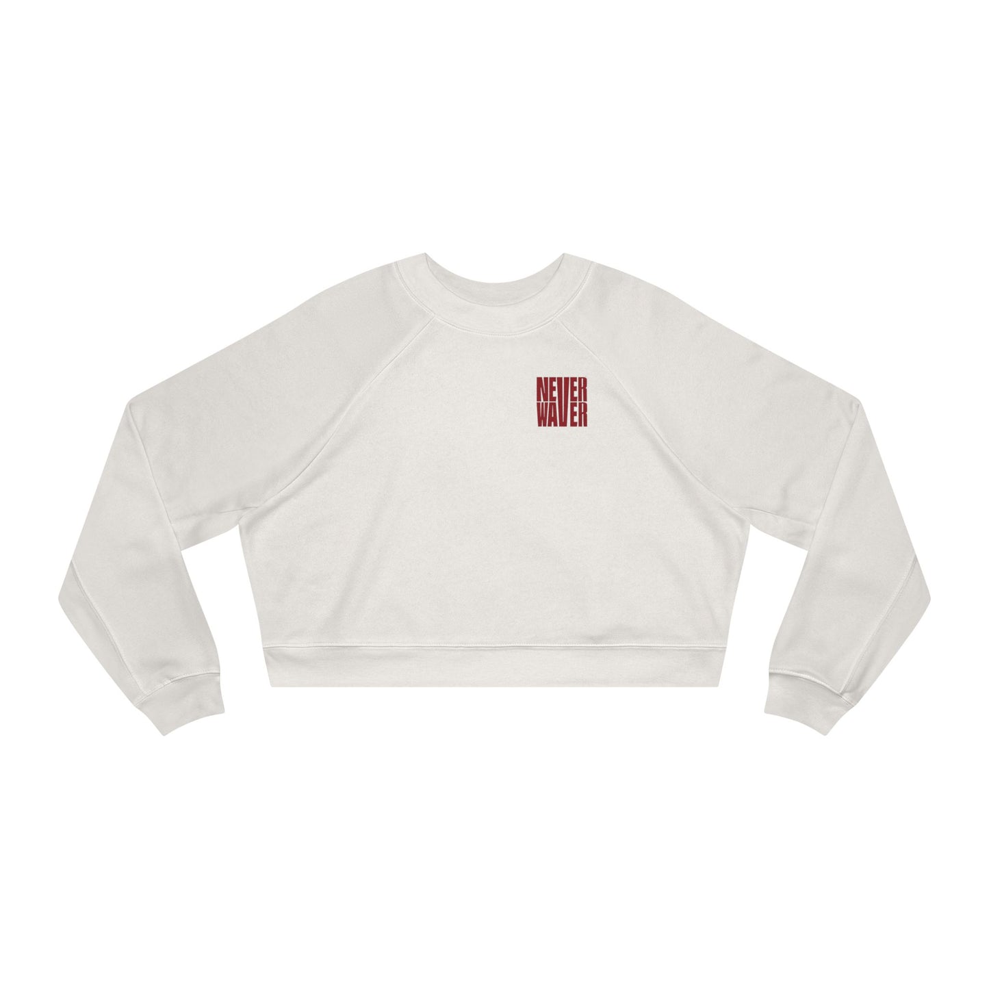 Never Waver Just A Mom Trying Not to Raise A&&holes Women's Cropped Fleece Pullover - Never Waver
