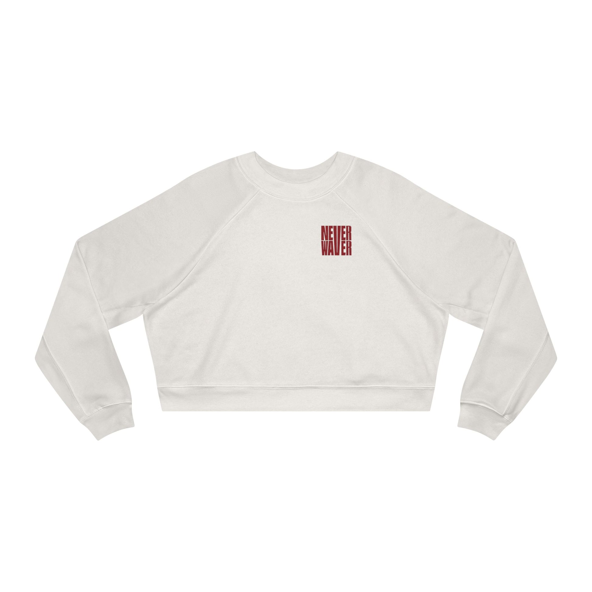 Never Waver Just A Mom Trying Not to Raise A&&holes Women's Cropped Fleece Pullover - Never Waver