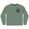 Unisex Long Sleeve Pocket T-Shirt - Never Waver Best Buckin' Dad Ever Design - Never Waver