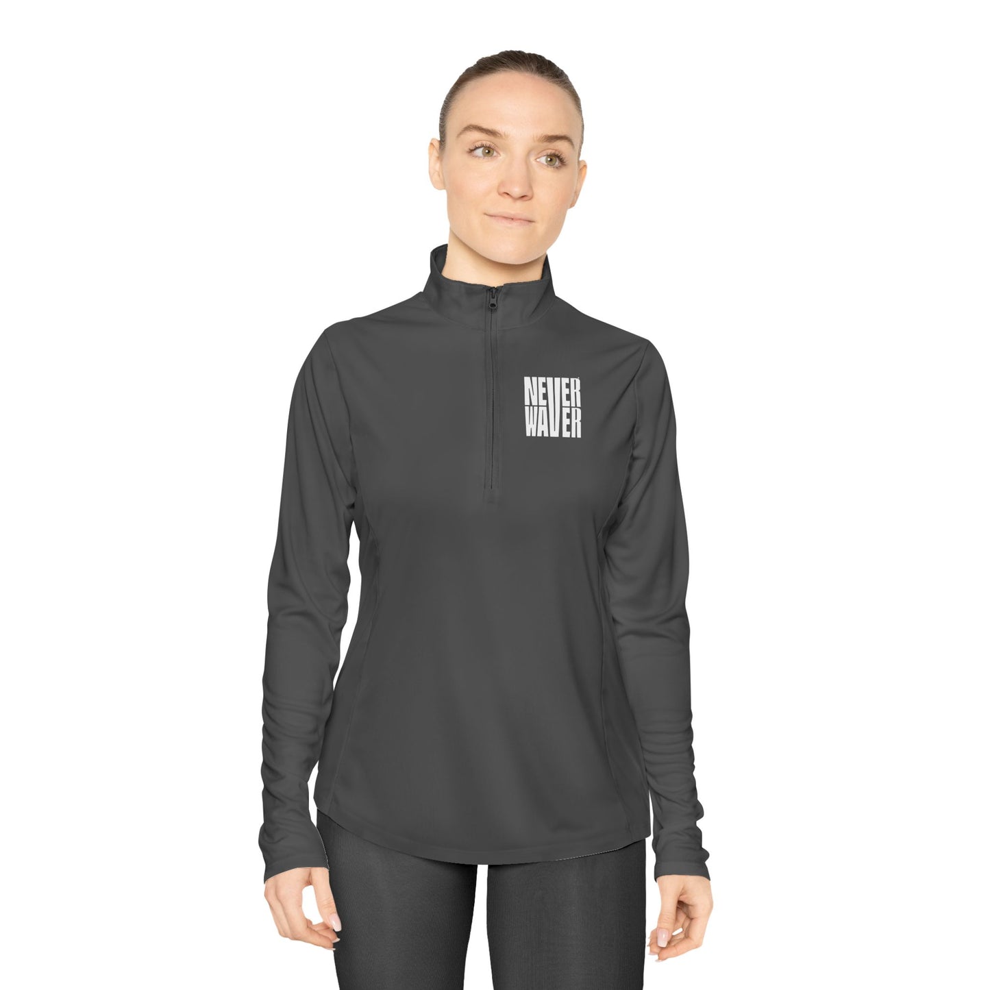 Never Waver Ladies Quarter-Zip Pullover - Stylish Activewear for Workout and Everyday Comfort