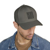 Never Waver Embroidered Cap - Structured White Baseball Hat for Motivation and Style