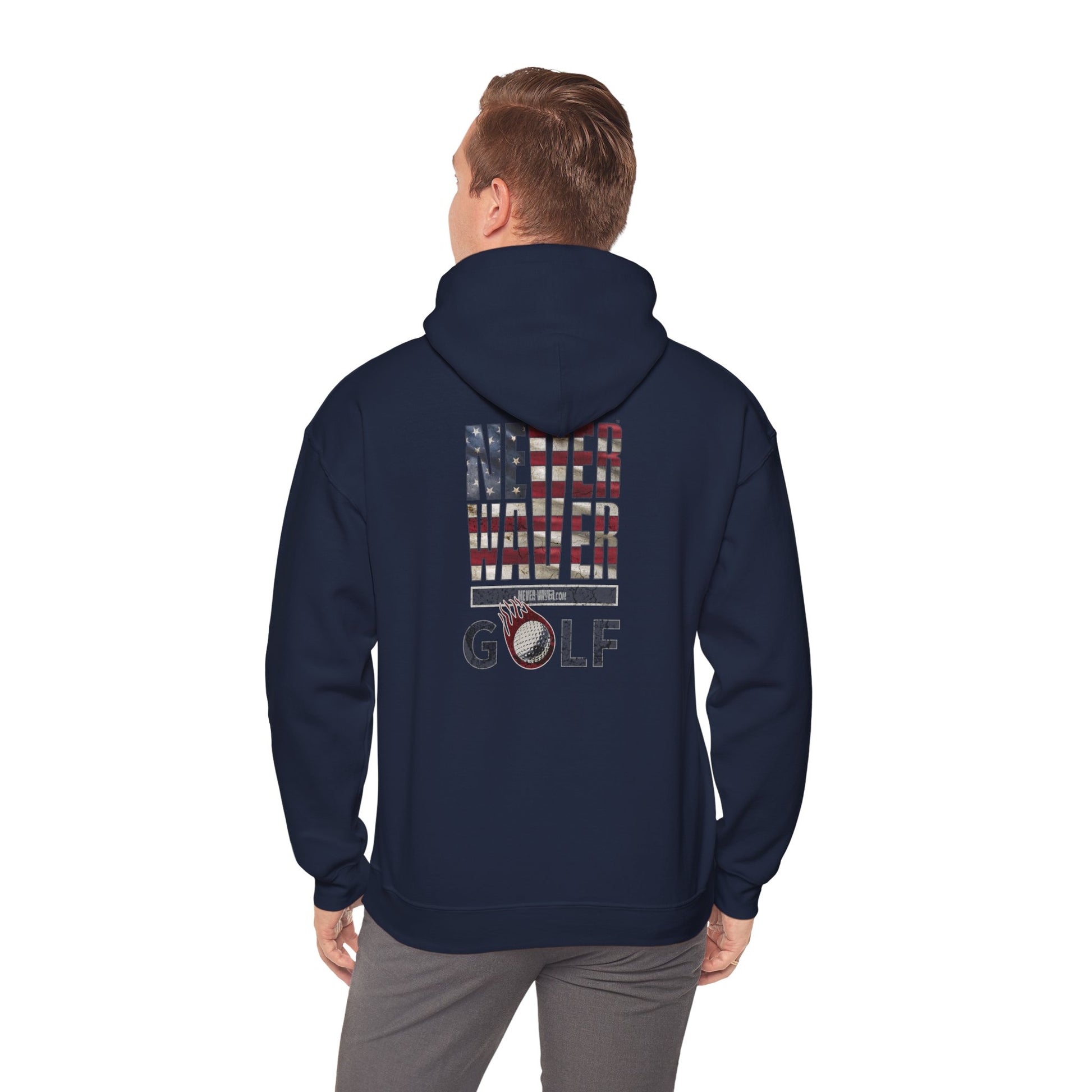 Never Waver Golf Hoodie - Unisex Heavy Blend™ Sweatshirt - Never Waver
