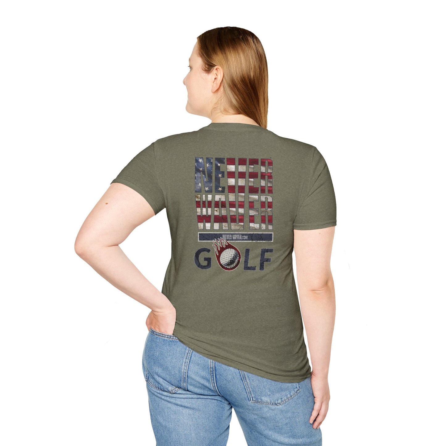 Never Waver Golf Unisex Soft style T-Shirt - Never Waver