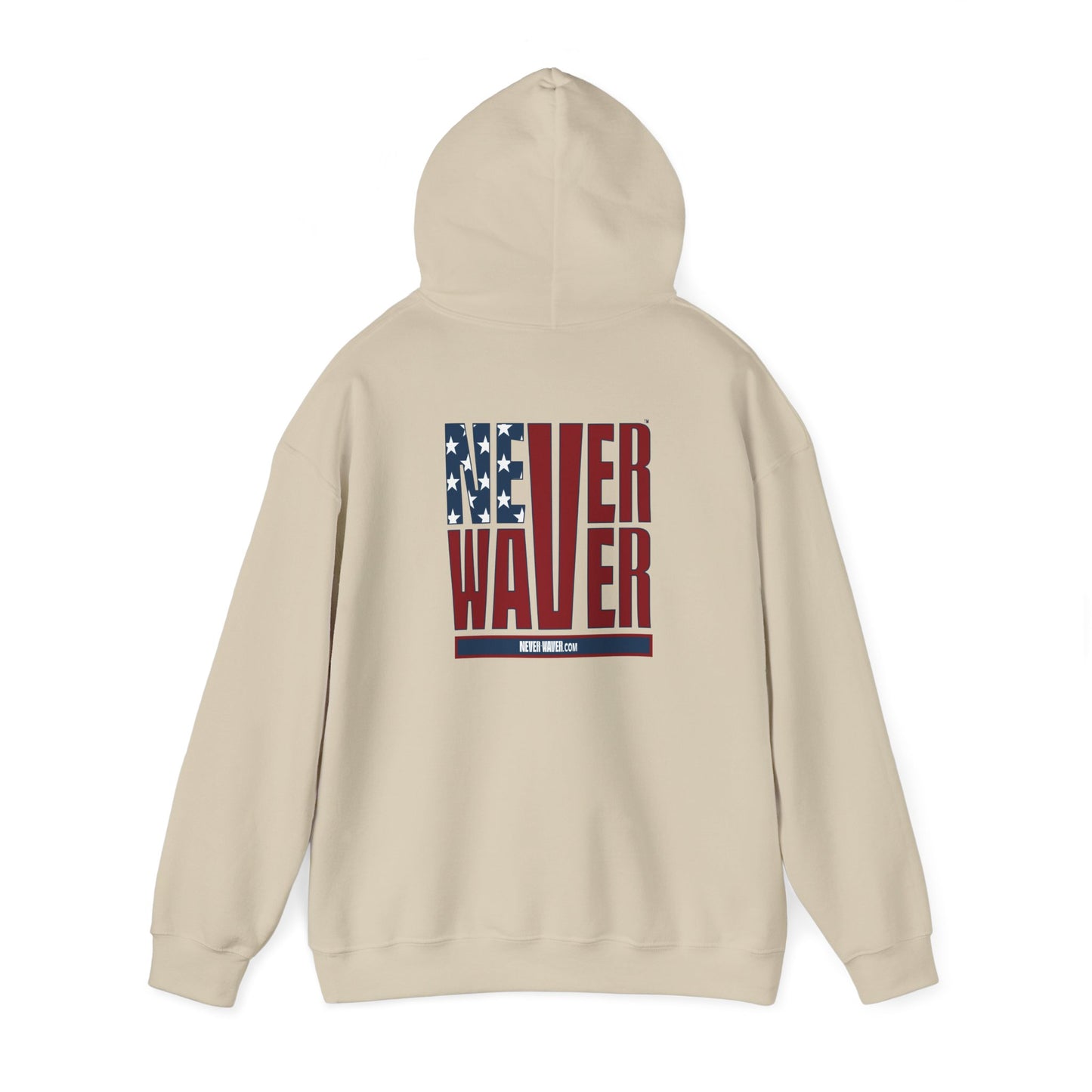 Patriotic Unisex Heavy Blend Hoodie - Never Waver Design - Never Waver