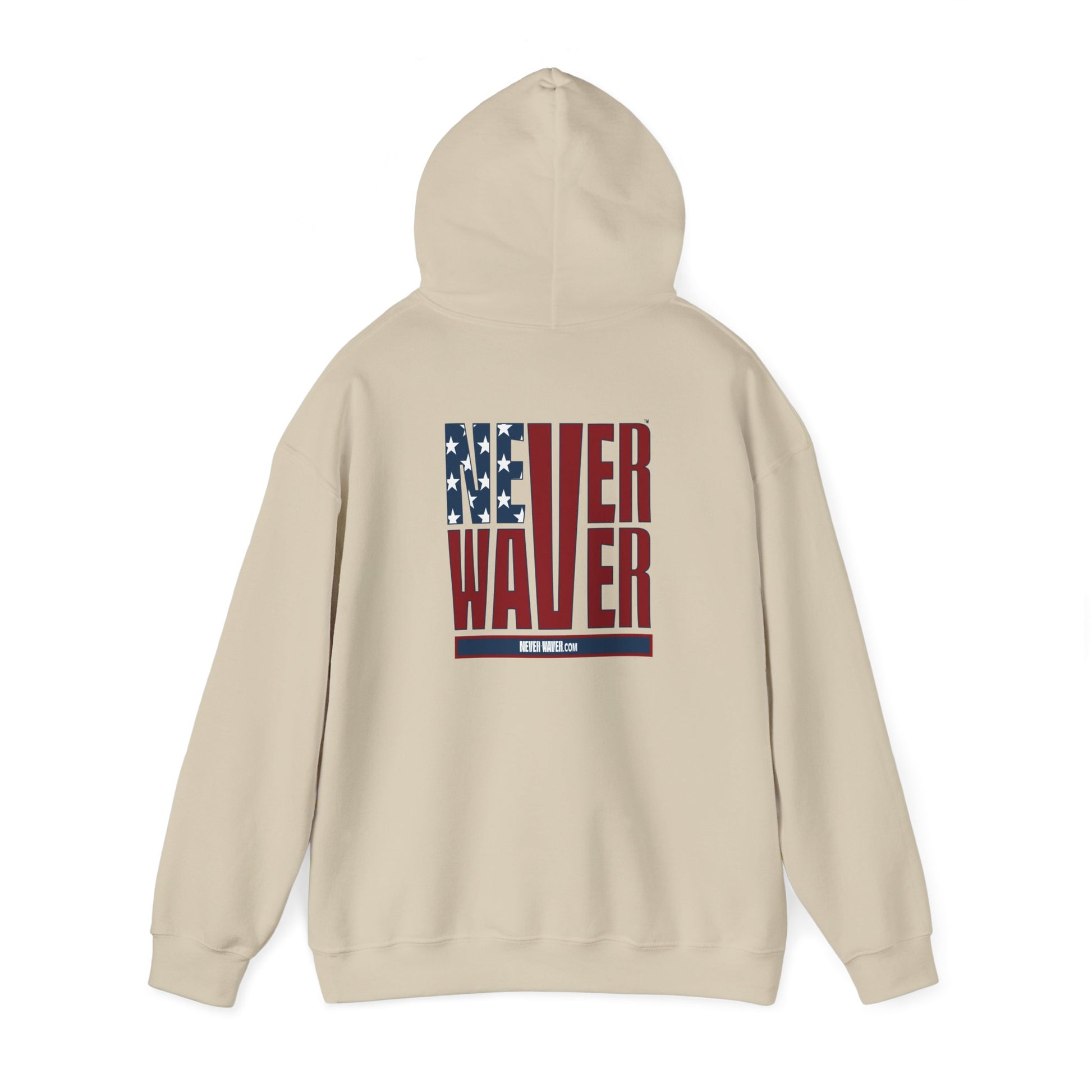 Patriotic Unisex Heavy Blend Hoodie - Never Waver Design - Never Waver