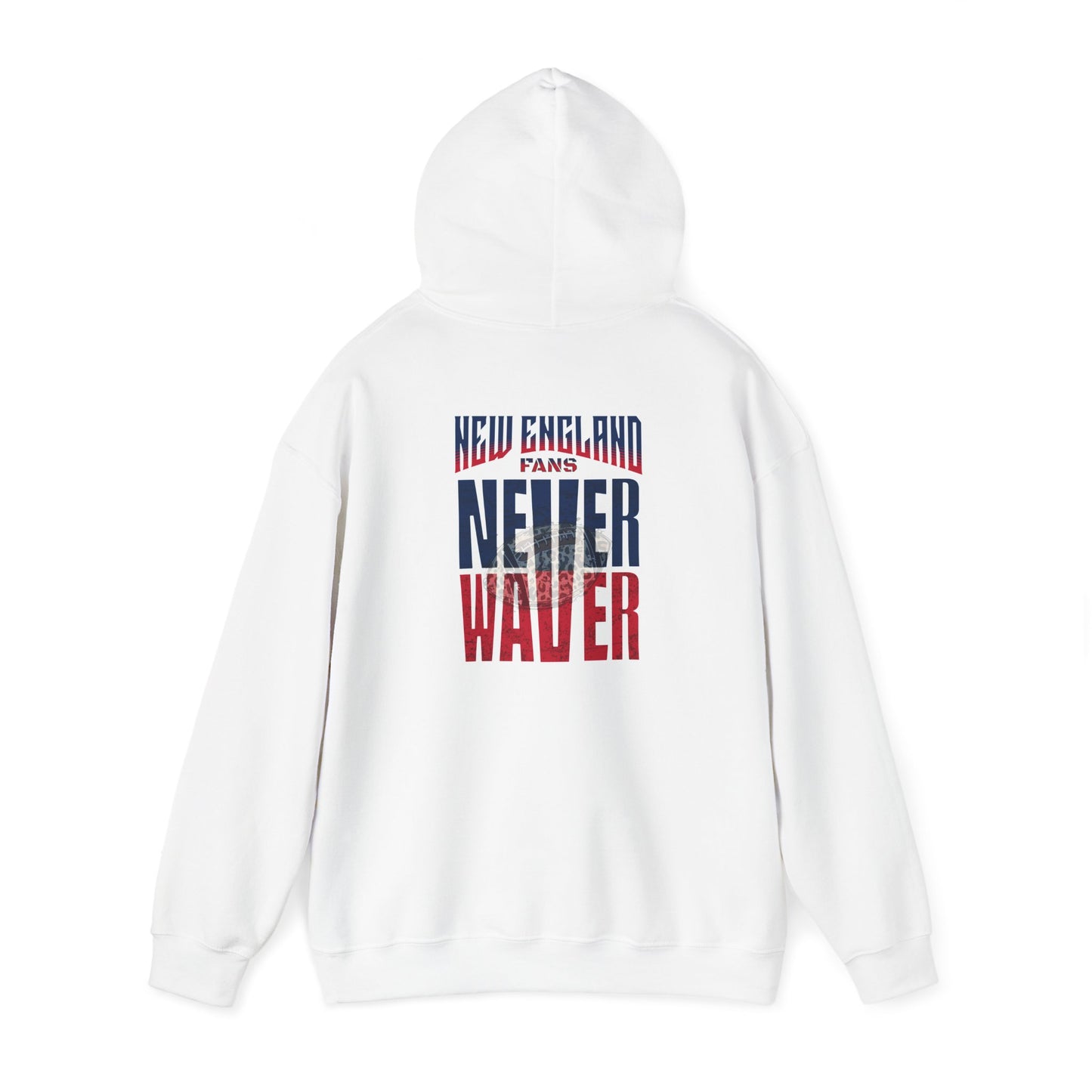 Unisex Heavy Blend™ Hooded Sweatshirt - New England Fans Never Waver w Leopard football - Never Waver