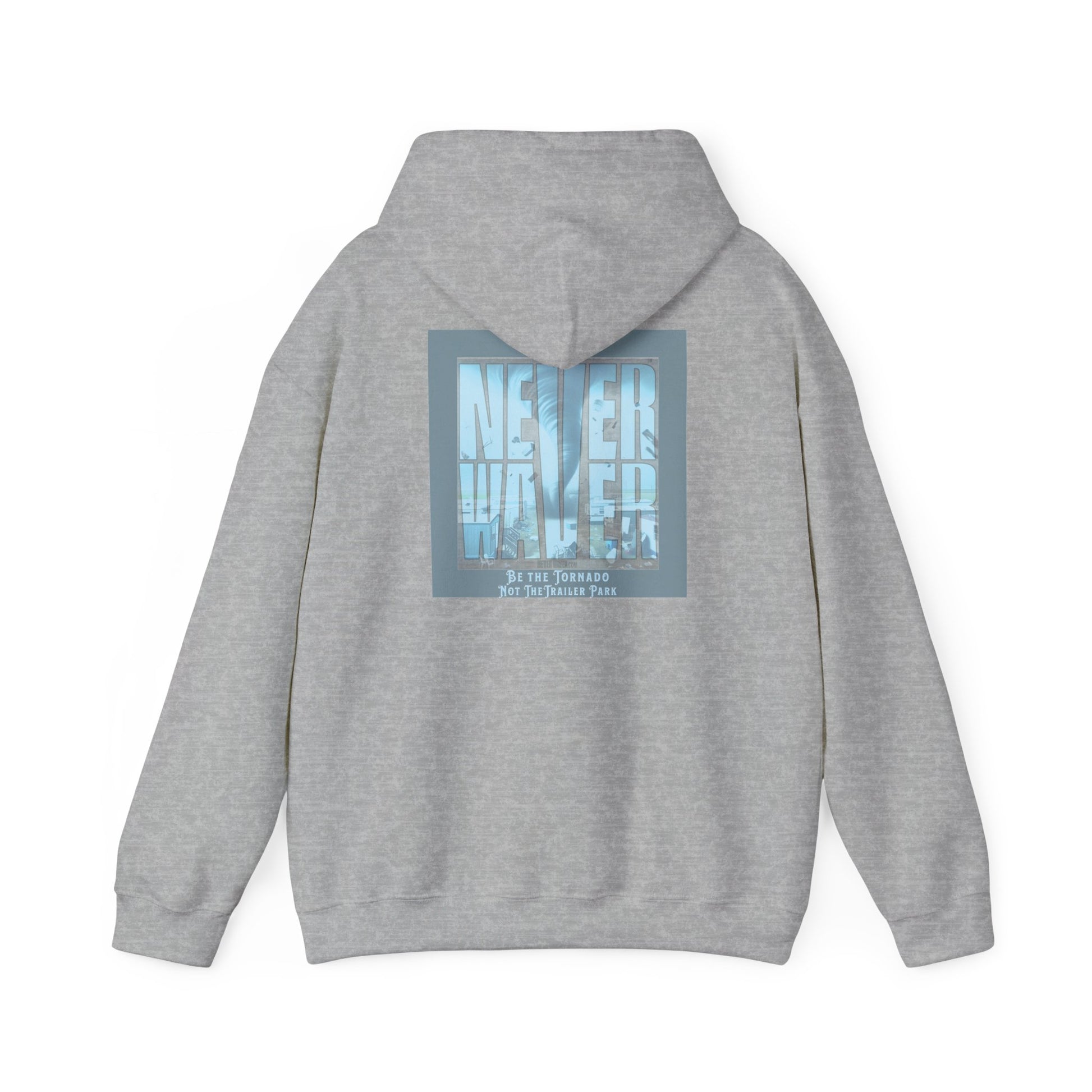 Cozy Unisex Hooded Sweatshirt - "Never Waver" Motivational Design - Never Waver