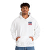 Unisex Heavy Blend™ Hooded Sweatshirt - New England Fans Never Waver w Leopard football - Never Waver