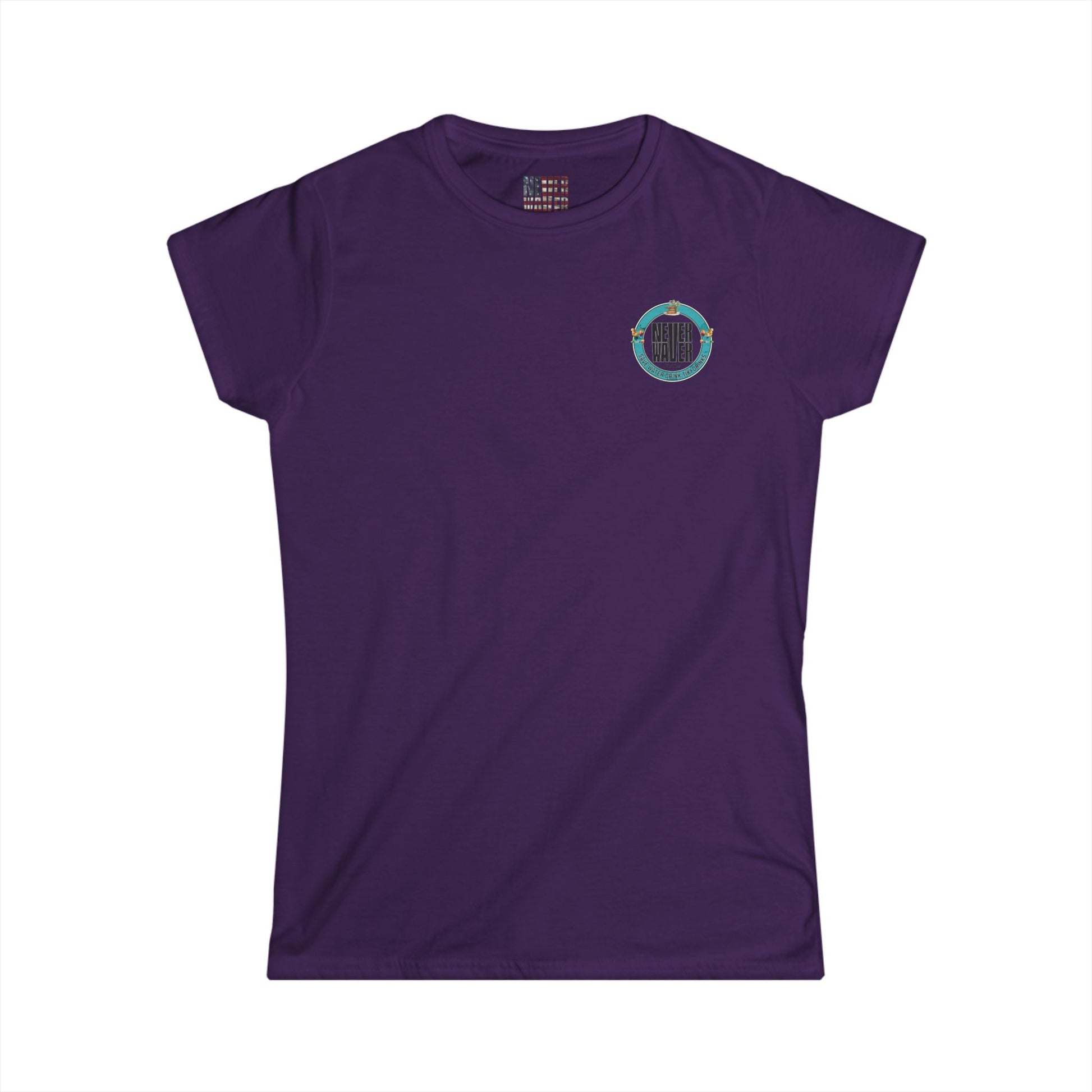Never Waver Save Water Drink Tiki Drinks Women's Soft Style Tee - - Never Waver
