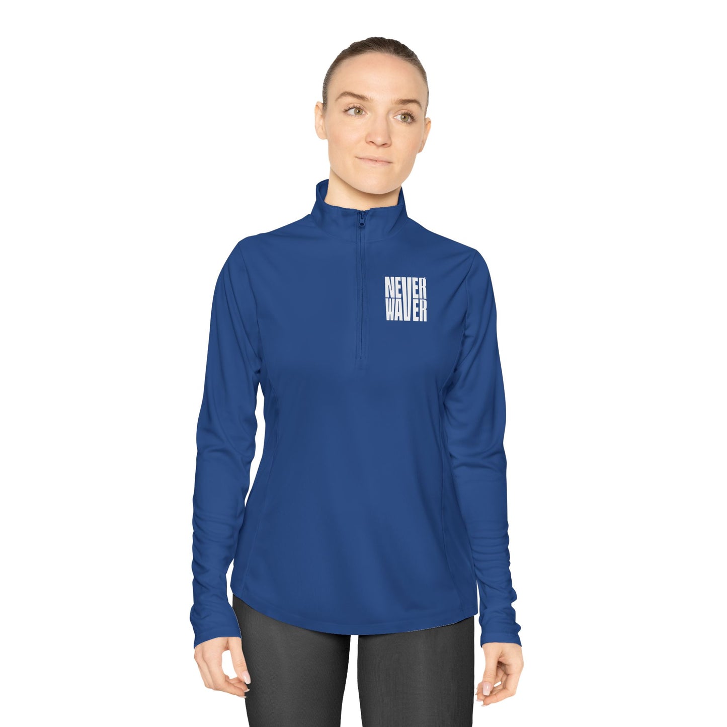 Never Waver Ladies Quarter-Zip Pullover - Stylish Activewear for Workout and Everyday Comfort