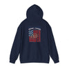 Unisex Heavy Blend™ Hooded Sweatshirt - 'New York Fans Never Waver W Leopard Football' American Pride Design - Never Waver