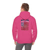 Unisex Heavy Blend™ Hooded Sweatshirt - 'New York Fans Never Waver W Leopard Football' American Pride Design - Never Waver