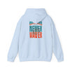 Unisex Heavy Blend™ Hooded Sweatshirt -Miami Fans  NEVER WAVER w Leopard Football | Cozy Streetwear for Every Day - Never Waver