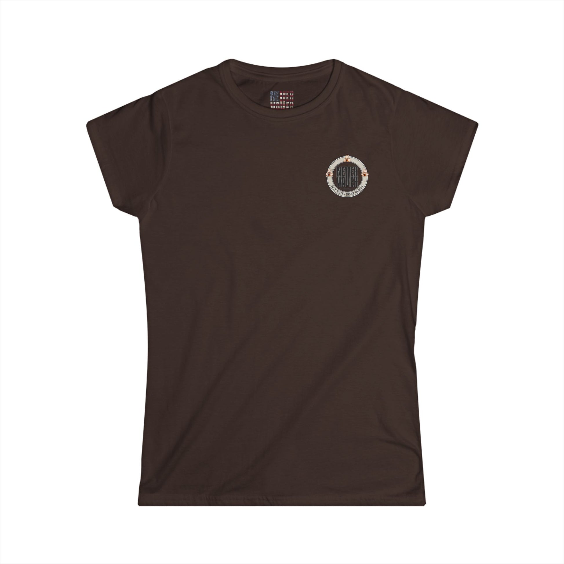 Never Waver Save Water, Drink Whisky Women's Soft Style Tee - - Never Waver