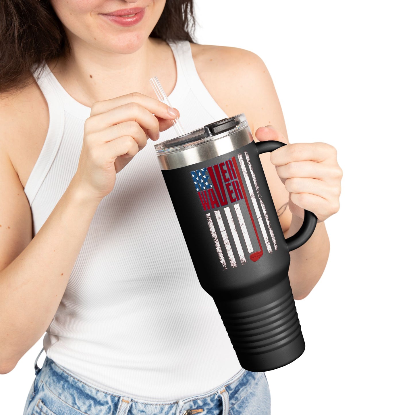 Never Waver Golf Insulated 40oz Travel Mug
