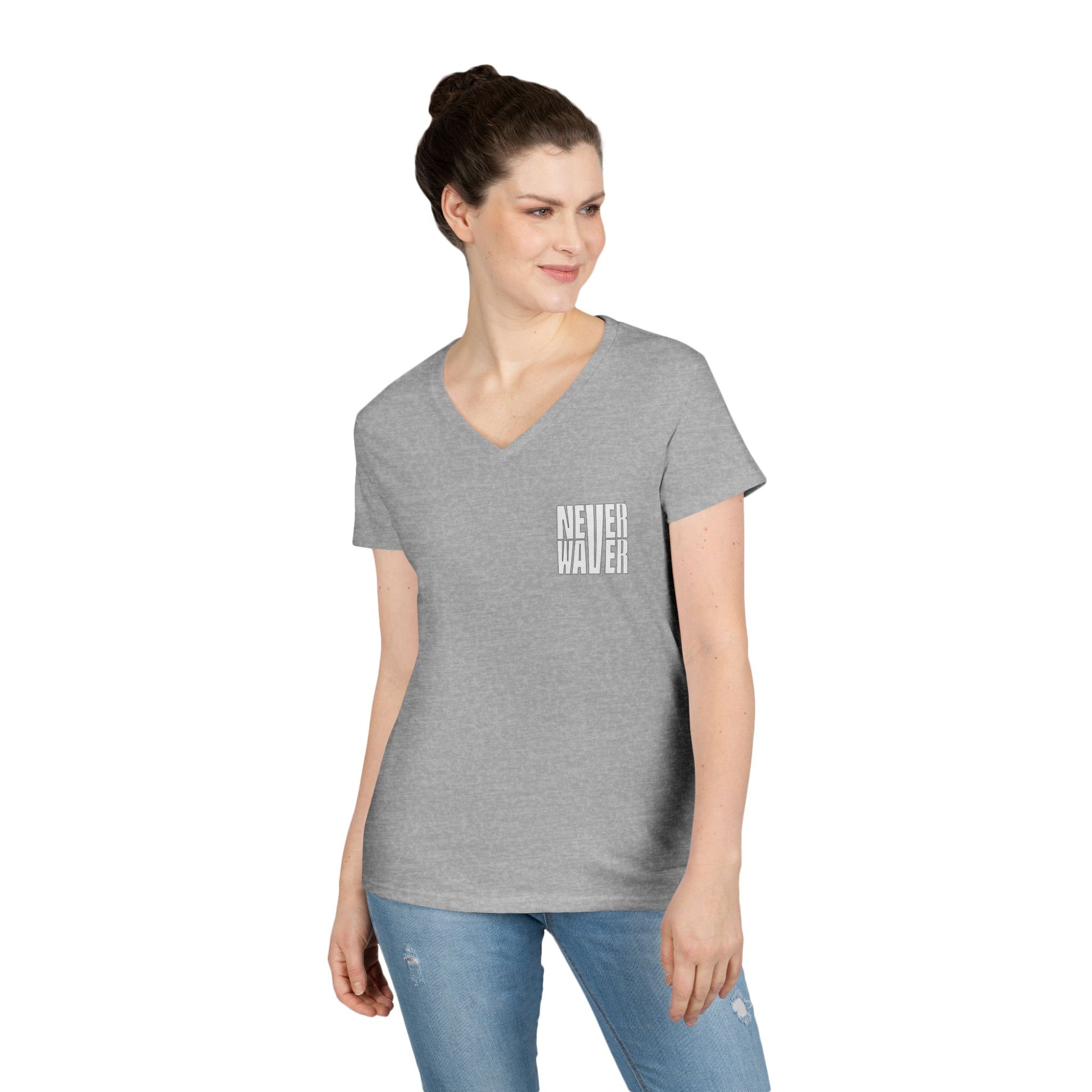 Never Waver Best Mom Ever V-Neck T-Shirt | Perfect Gift for Mother's Day | Casual Everyday Wear - Never Waver