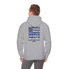 Never Waver Back The Blue Hoodie - Unisex Heavy Blend Sweatshirt - Never Waver