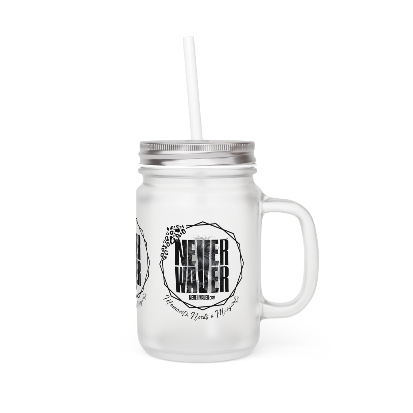 Never Waver Mamacita Needs a Margarita Jar with Straw - Perfect Gift for Mother's Day or Independence Day - Never Waver