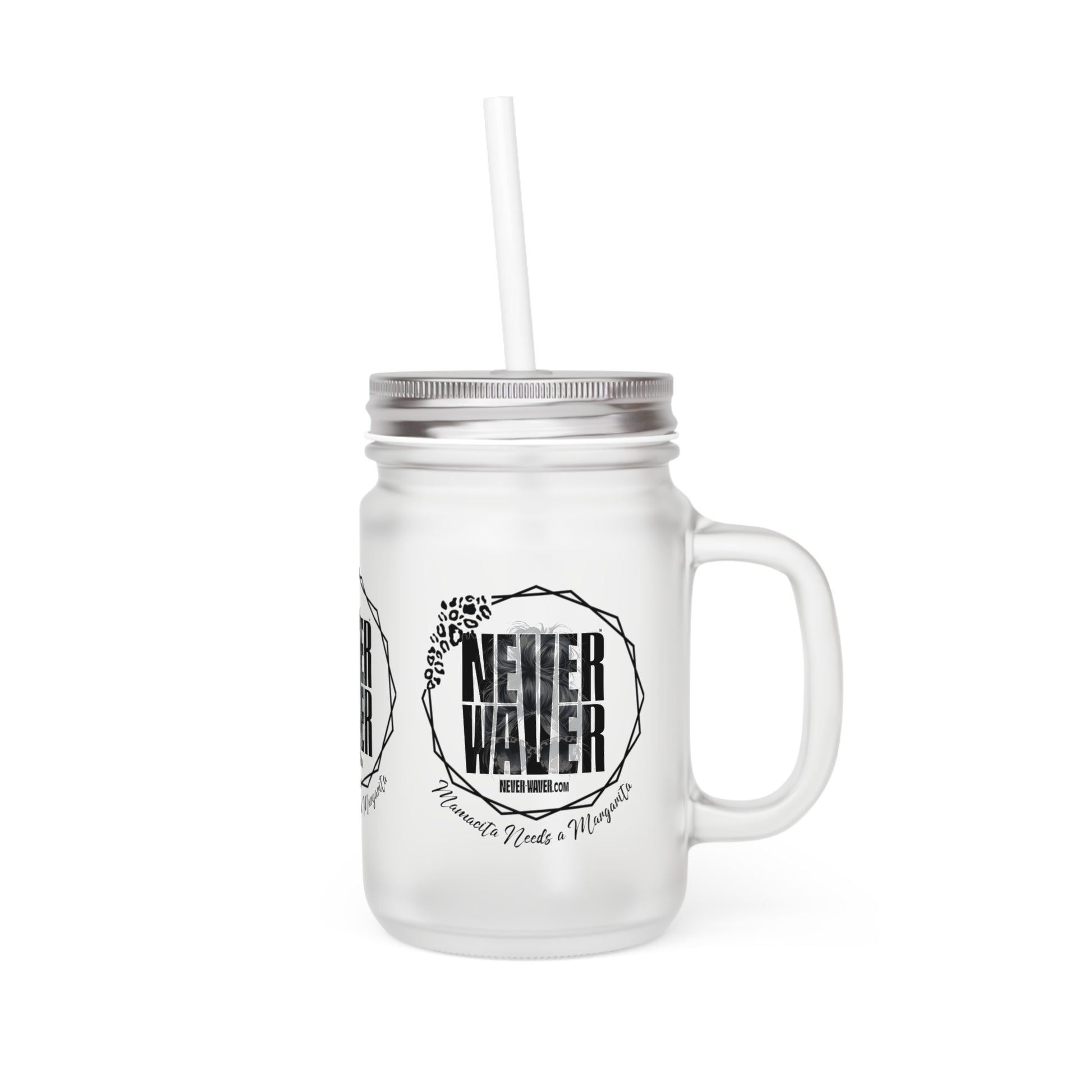 Never Waver Mamacita Needs a Margarita Jar with Straw - Perfect Gift for Mother's Day or Independence Day - Never Waver