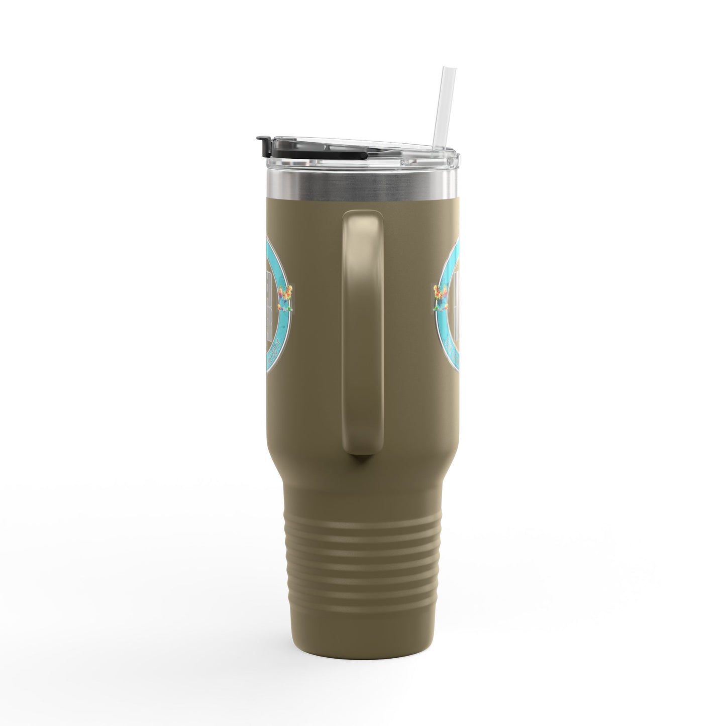 Never Waver Tiki Drinks Made Me Do It? Insulated Travel Mug, 40oz - Never Waver
