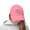 Unisex Distressed Cap - 'Never Waver' Casual Hat for Everyday Style