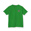 Patriotic Kids Heavy Cotton Tee - 'America Never Waver' USA Graphic Tee - Never Waver