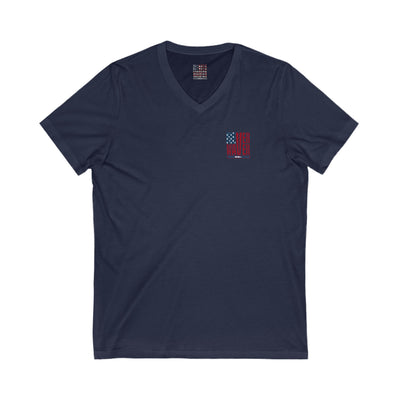 Unisex V-Neck Tee - Never Waver Be Red White and A little Bougie T-Shirt - Never Waver