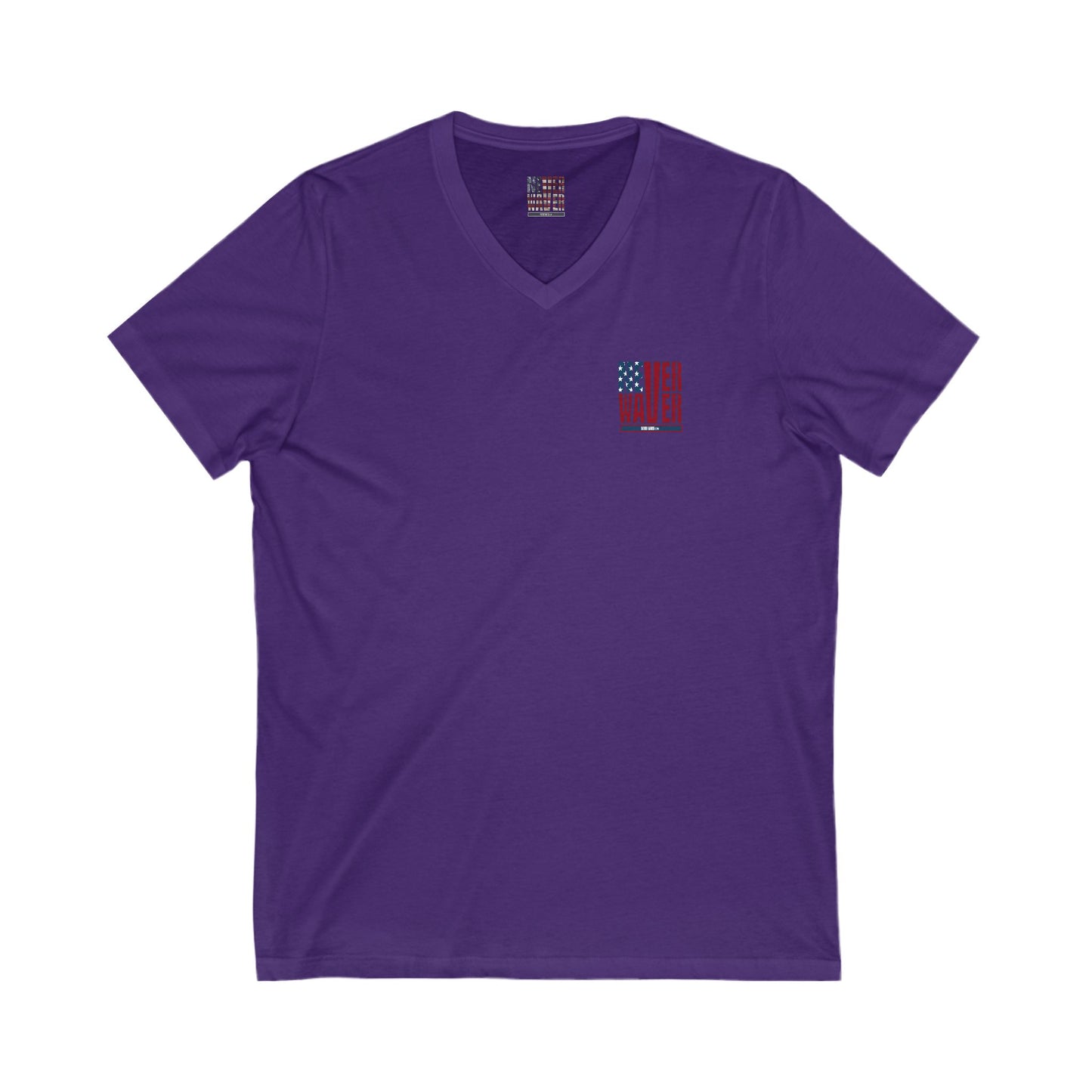 Unisex V-Neck Tee - Never Waver Be Red White and A little Bougie T-Shirt - Never Waver