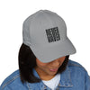 Never Waver Embroidered Cap - Structured White Baseball Hat for Motivation and Style