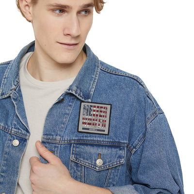 Patriotic Iron-On Patch - 'Never Waver' USA Flag Design for Jackets, Bags, and More - Never Waver