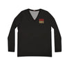 San Francisco Fans Never Waver With Leopard Football Women's Long Sleeve V-neck Shirt (AOP) - Never Waver