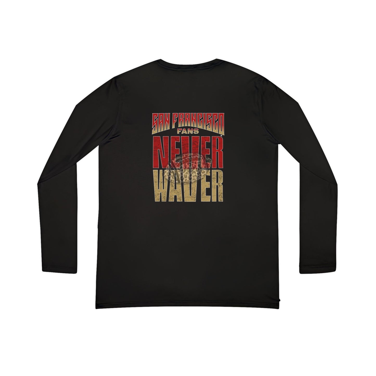 San Francisco Fans Never Waver With Leopard Football Women's Long Sleeve V-neck Shirt (AOP) - Never Waver