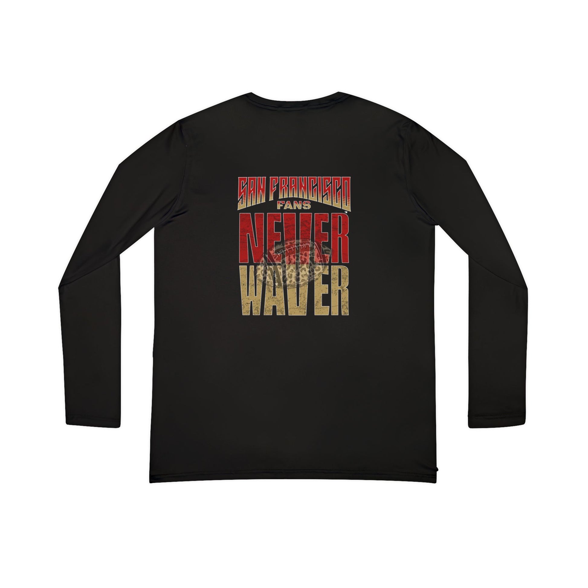 San Francisco Fans Never Waver With Leopard Football Women's Long Sleeve V-neck Shirt (AOP) - Never Waver