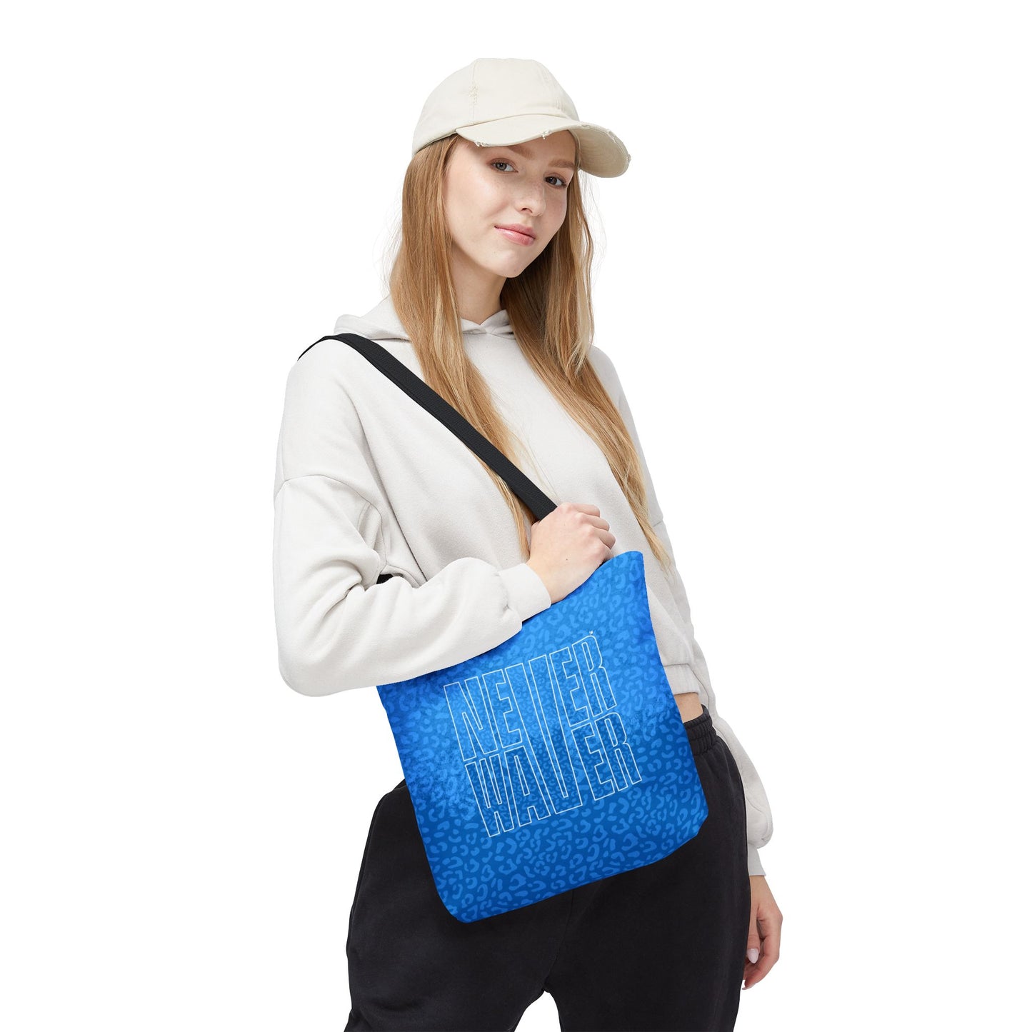 Never Waver Mamma Blue Leopard Tote Bag (AOP) - Never Waver